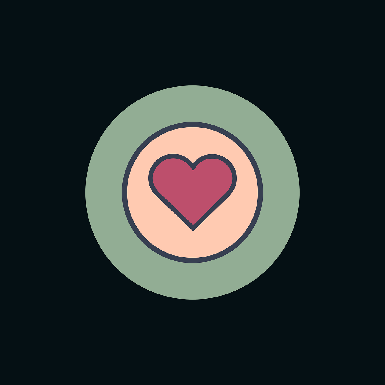 coin, heart, circle